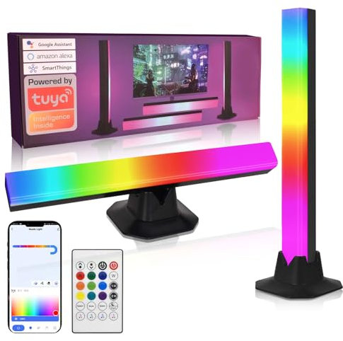 LED Lightbar, Barra Led da Gaming, Luci da Gioco RGB con Telecomando e Controllo APP, Barra Luminosa RGB per PC, Accessori da Gioco e Film per Giochi, Film, PC, TV, Decorazione della Stanza