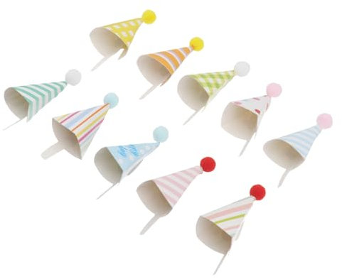 Garneck 50 Stücke Mini Geburtstag Papier Hut Kuchen Toppers Kuchen Dekorationen Kuchen Picks Kuchen Liefert
