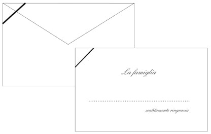 Generico Biglietti di Ringraziamento per Lutto con Buste luttate, 9x14 cm, 100/100 Pezzi, Design Elegante in Italiano