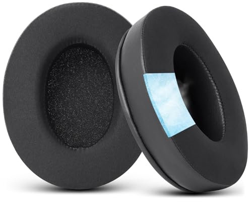 GVOEARS Cooling Gel Replacement Ear Pads for HyperX Cloud 1/2/3/Pro/Core/Alpha/Alpha S/Alpha Pro/Flight/Flight S/Stinger/Stinger S, CloudX Stinger Headset and More, Breathable Ice Silk Fabric - Black