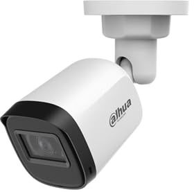 Dahua Telecamera di Sicurezza per Interno/Esterno, Stile Bullet a Focale Fissa, 2MP Risoluzione 1080p, Rilevamento Movimento IR, Sorveglianza, HAC-B1A21-U, HDCVI, Smart IR, Protezione IP67