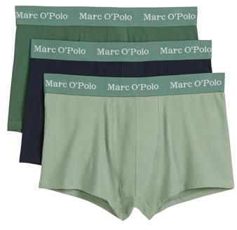 Marc O'Polo Herren Retro Pants 3-Pack Trunk Essentials - Dark sage/sage Print/sea Spray - Größe M