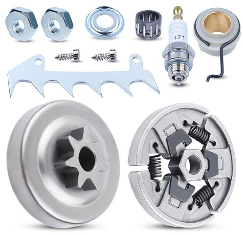 Adefol Kit Pignone per STIHL 021 023 025 MS210 MS230 MS250 Motosega, 325 Pignone Tamburo Frizione + Artigli + Cuscinetto + Candela + Dado Accessorio Pezzi di Ricambio 11 in 1