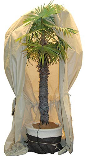 AFP XXXL Palmen Winterschutz Vlieshaube 350 x Ø 170cm, 100g/qm/Frostschutzhaube Palme/Pflanzen/Kübelpflanzensack/Frostschutz / 2 Jutesäckchen gratis