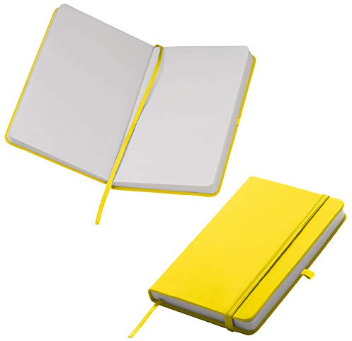 Notizbuch / DIN A6 / 160 S. / blanko / samtweiches PU Hardcover / Farbe: gelb