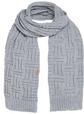 KNIT FACTORY - Bobby Schal - Grob Gestrickter Schal - Für Damen und Herren - Winter Strickschal mit Wolle - Hochwertige Qualität - Grau