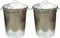 OptiProducts 2 x Large 90L Litre Galvanised Steel Metal Bin With Lid Ideal for Animal Feed/Storage/Rubbish/Dustbin