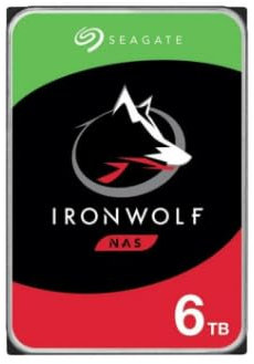Seagate IronWolf ST6000VN001 HDD 6To Interne 3.5 SATA 6Gb/s 5400 TR/Min Buffer 256 Mo