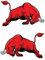 MACMRD Adesivi per Auto 17,7 * 15 Cm Red of Bull Adesivi per Auto Adesivi Creativi Decorazione Decalcomania Impermeabile