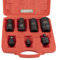 XRMXF Juego de 7 Herramientas Llaves de Impacto de 3/4 Hexagonales, 17, 19, 27, 37 mm, Adaptador de Llave de Impacto, 1/2'' a 3/8'', 1/2'' a 3/4'', 3/4'' a 1/2''