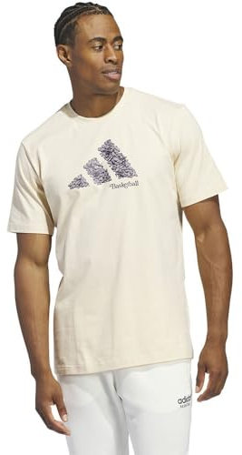 adidas Herren Court Therapy Graphic Tee T-Shirt, Crystal Sand, XXL
