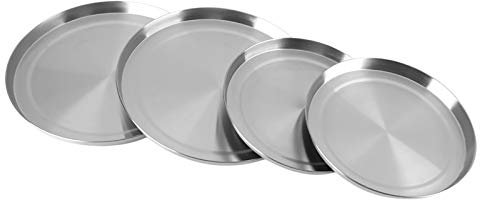 WGFOIP 4 Pièces Cache Plaque Electrique en Acier Inox, Plaques de Cuisson Couvercles de Poêles Protection électrique Gamme électrique Standard