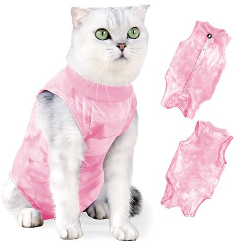 YNYCIPZ Katzenbekleidung,Postoperativer Katzen-Strampler, postoperativer Genesungs-Strampler, Katzen-Sterilisationsanzug (rosa)
