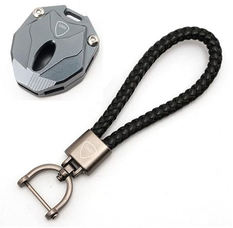 xiaobin étui de Protection pour clé de Moto pour Ducati Streetfighter V4 SP V2 Panigale V2 V4 SP 2022 2023 2024 Étui à clés Coque Porte-clés Porte-clés Accessoires de Moto(Grey 1 Set)