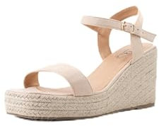 GABYLOU - Modele Vic - Sandales Compensés sandales Espadrilles Femme Confort Pieds Larges – Talon 6 cm – Réglable à Boucle - Bout Carré – Style Estival Élégant pour Pieds Sensibles - Mariages