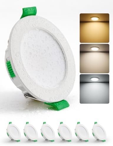 HOMEOW Faretti LED da Incasso per Cartongesso 4W, Diametro Foro 55mm - 68mm
