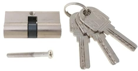 SYBNIKOLF Euro-Schließzylinder, Diebstahlsicherer Türschlosszylinder mit Schlüsseln, Einzelöffnerzylinder for Türen, Türzylinder(60mm)