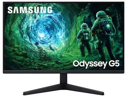 Samsung Odyssey Gaming Monitor G5 LS27FG530EUXXU 27 QHD 1ms, 200Hz, HDR10, 2560x1440, HDMI, Displayport (Renewed)