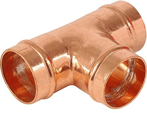 Merriway BH05923 Solder Ring Fitting Equal Tee, 15mm