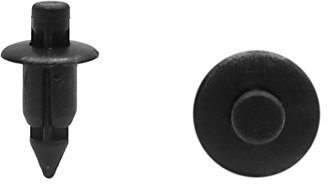 sourcing map 10 Stücke Kunststoffnieten 6,5 mm Clips Stoßstangen Kotflügelverschluss Schwarz