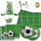 HHO Fußball Football Partyset 110tlg. für 16 Kinder Teller Becher Servietten Tischdecke Muffinförmchen Tortendeko