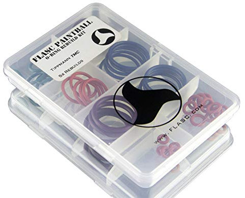 Flasc Paintball Tippmann TMC O-Ring-Set, 5-fach farbcodiert, inklusive Tragetasche für Wartung und Reparatur