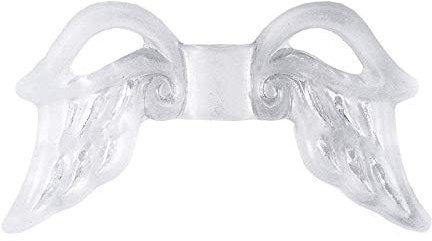 Ideen mit Herz Engelsflügel, Design 3, 1,9 cm, klar gefrostet, 100 Stück