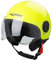 A-PRO SRL Casque Moto Scooter Demi Jet Visiere Ouvert Approuvé ECE 22-06 Fluo M