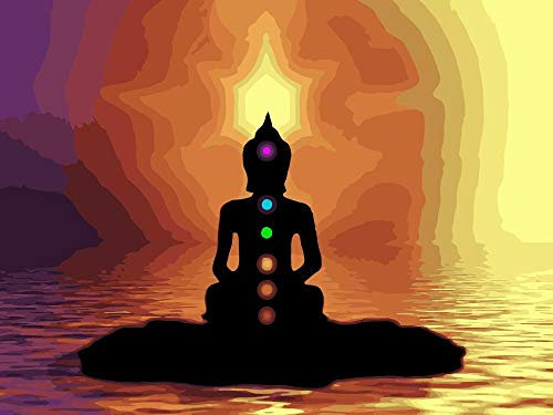 TWYYDP Jigsaw Puzzle 1000 Piece Yoga Chakra Oil Painting Art Home Art Deco Painting