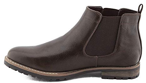 Toocool Stivaletti Uomo Chelsea Eleganti, Scarpe Stivali Beatles in Pelle Sintetica, Polacchini Classici da Uomo per Cerimonia, Lavoro, Tempo Libero LO-Y28 [41, Marrone]