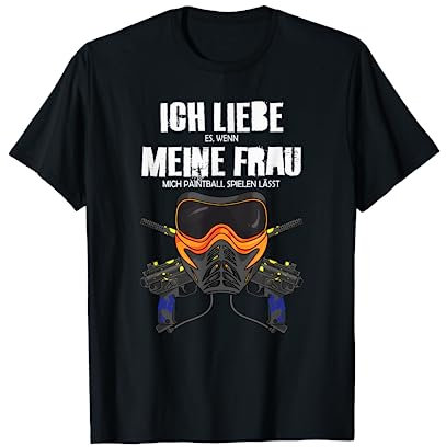 Lustiges Paintball Ich liebe meine Frau Paintball Team T-Shirt