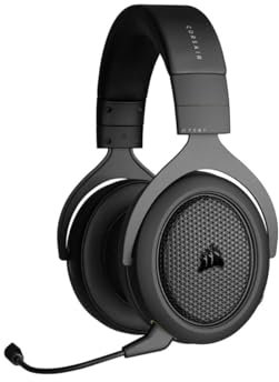 CORSAIR HS70 Wired Gaming Headset Mit Bluetooth - Abnehmbares Unidirektionales Mikrofon - Bis zu 30 Stunden Akku - PC, Mac, PS5, PS4, Xbox, Nintendo Switch, Mobile - Carbon