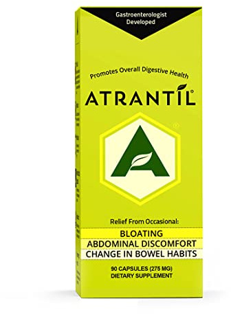 Atrantil 90 Capsules-Antioxidant Packed Polyphenol for Bloating and Gas Relief, Abdominal Discomfort, Constipation, Diarrhea, Postbiotic, Change in Bowel Habits and Everyday Digestive Health.
