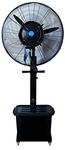 OUPAI FUFU Pedestal Fans 30Inch Cooling Fan Spray Misting Atomization Dusting Atomizing Humidifier 3 Speed 90°Oscillating for Agricultural Industry 75cm 350W Low Noise