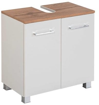 Waschbeckenunterschrank, Pares, 60 cm, 2 Schubladen, Weiß