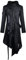 Jiumaocleu Manteau long à capuche pour homme, steampunk vintage, coupe-vent, chaud, médiéval, gothique, victorien, irrégulier, costume d'Halloween et de Noël, tailles S à 5XL, Noir , M
