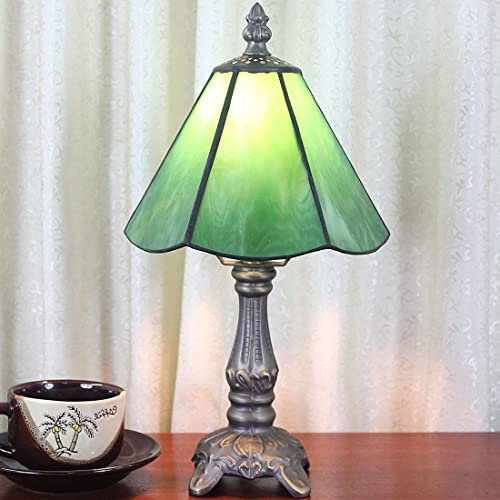 6 Schreibtischlampe Tischleuchte Vintage Grün Pastoral Tiffany stil Retro Antik Design Glas Tischlampe Nostalgisch Weinlese Loft Arbeitslampe Wohnzimmer Büro Schlafzimmer Leselampe Dekorativer Lampe