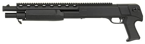 2EAGLE Airsoft Pump Shotgun - M309 Feder/Hochfester Kunststoff/Manuelles Nachladen (0,5 Joule)