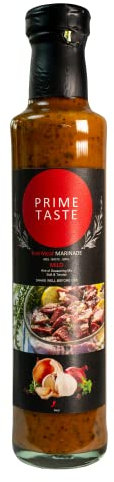 Defence Prime Taste - Rich BBQ Red Meat Marinade Sauce - Lamb/Beef Meat or Vegetables - Vegetarian Sauce - Fresh Ingredients - 250g