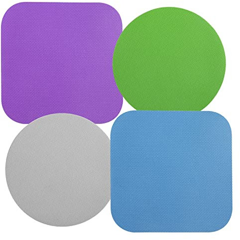 4pcs Jar Opener Gripper Pads, Multifunctional Rubber Jar Gripper Pad Jar Opener Grippers for Elderly Suffering from Arthritis Weak Hands (Blue, Green, Grey, Purple)