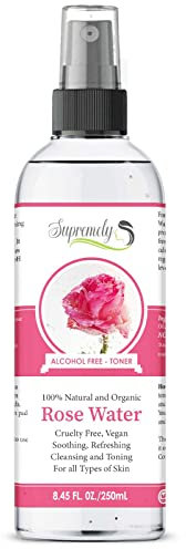 Supremely Rose Water for Dull Skin Cleansing | Glow Boosting Face Cleanser & Makeup Remover| Best Beauty Solution for Face Skin & Body Spray Bottle (250ML)