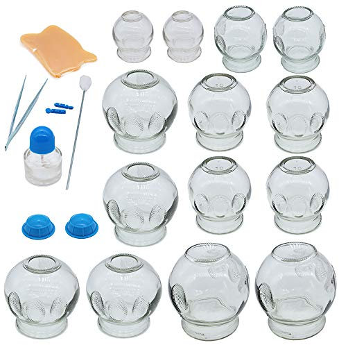 Lot de 14 ventouses en verre épais pour professionnels, outils traditionnels chinois