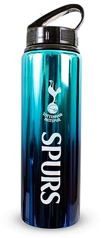 Hy-Pro Offiziell Lizenziertes Tottenham F.C. 750 ml Aluminium UV-Flasche - Integrierter Faltstrohhalm, Neochrome Finish, Auslaufsicher, Leichtgewichtig, BPA-frei, Spurs