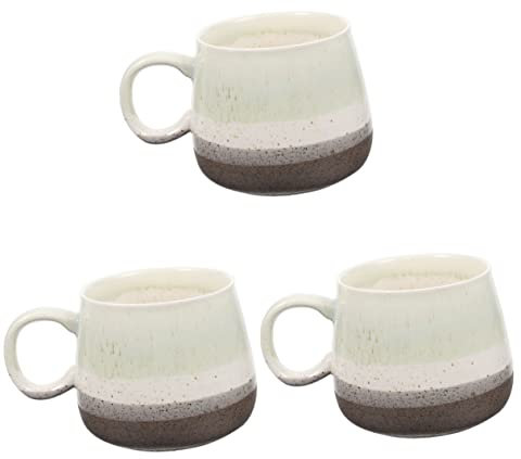 FeEcoz 3pcs Kiln Mug Espresso Glasses Ceramic Espresso Cup Ceramic Espresso Cups Clay Coffee Mugs Coffee Cup Tea Drinking Cups Ceramic Coffee Mug Ceramic Mugs with Stand Latte Cup Giant Mugs