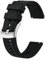 BISONSTRAP Flexible Bracelet Montre en Silicone 20mm, Bracelet pour Homme et Femme, Bracelets Connectée en Caoutchouc, Noir avec Boucle Argentée