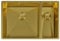 Liquida EL670BG 1.5 Bowl PVD Undermount Brushed Gold Kitchen Sink