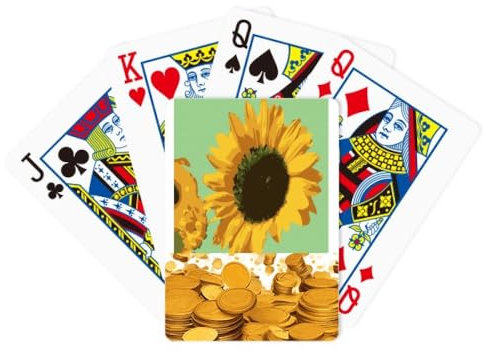 no/no Russische Sonnenblume Sunny Art Deco Mode Gold Spielkarte Klassisches Spiel