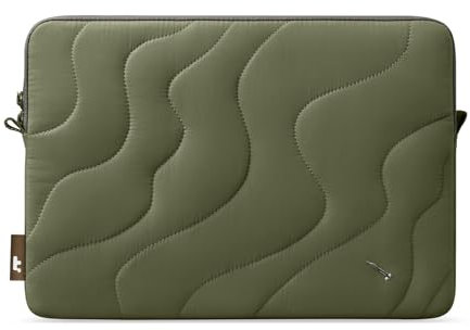 tomtoc 360 Protective Puffy Laptop Sleeve for 14-inch MacBook Pro M4/M3/M2/M1 Pro/Max A3112 A3401 A3185 A2992 A2918 A2779 2024, 13.5/13.8-inch Surface Laptop 7(Copilot+ PC)/6/5/4/3, Quilted Design
