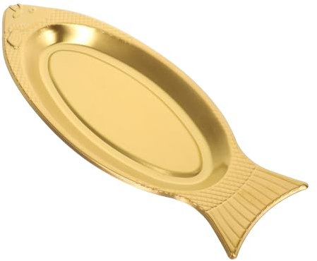 LABRIMP Fish Shaped Plate Serving Dish Decorative Fish Tray for Party Stainless Steel Grilled Steamed