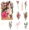 Trockenblumen Zum Basteln, Rosa Getrocknete Blumen mit Pinzette, Kleine Trockenblumen Deko, Haltbare Strohblumen Getrocknet, Blumen Deko für Scrapbooking, DIY Kerze, Schmuck Handarbeiten
